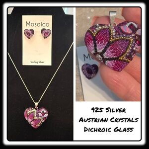 NWT Mosaico Austrian Crystal necklace & earrings 💕💕 new line! 💕💕